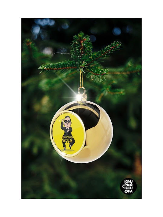 Psy - Gangnam Style Christmas Ball Ornament Gold