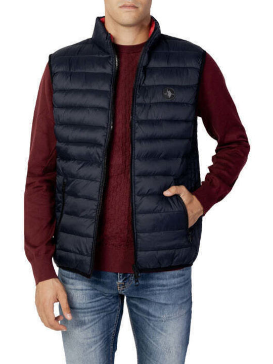 U.S. Polo Assn. Assn Ärmellos Herren Winter Jacke Lässig Blau