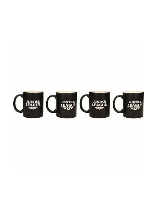 Sd Toys Dc Logos Mug Ceramic Black 4pcs