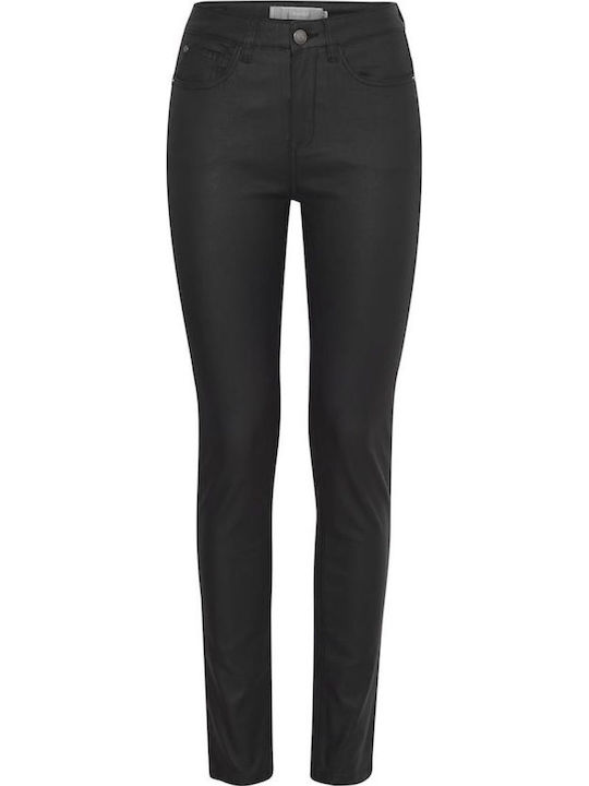 Women's Fabric Trousers Slim Fit Black.