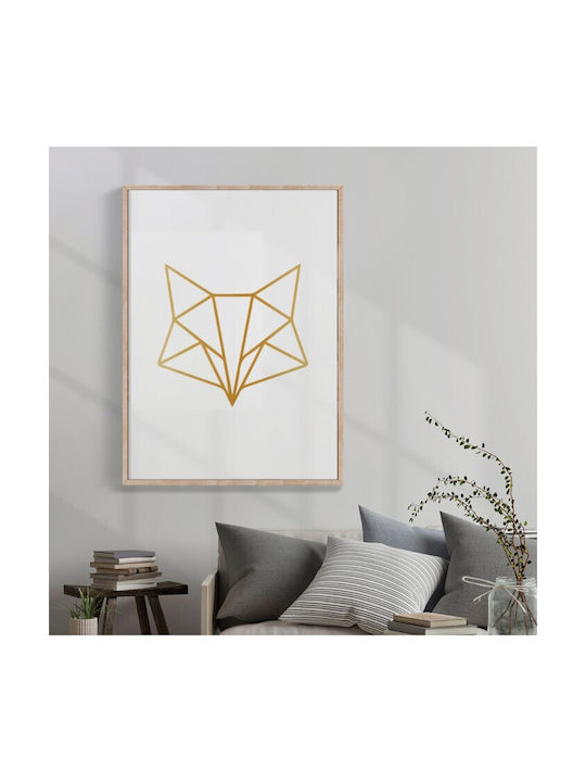 Walls Αφίσα Αλεπού | Gold 50x70cm