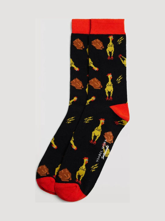 Ysabel Men's Patterned Socks Black