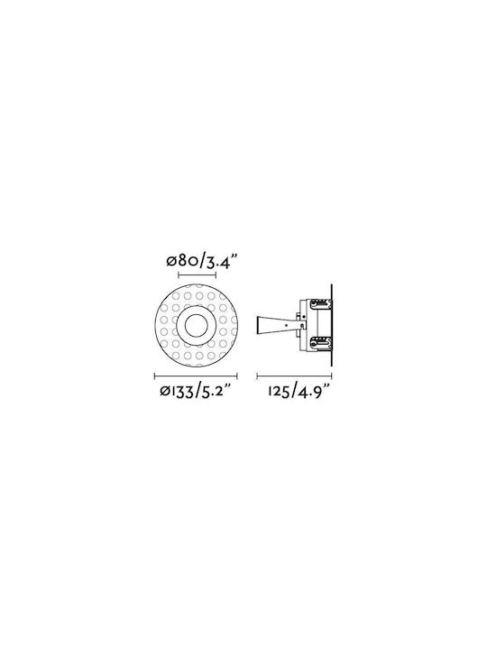 Faro Barcelona Spot Încorporat cu Soclu GU10 13.3x13.3cm. 1buc