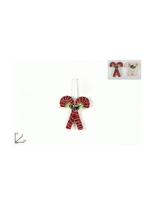 Due esse Christmas Candy Ornament Red 4x15cm 2pcs