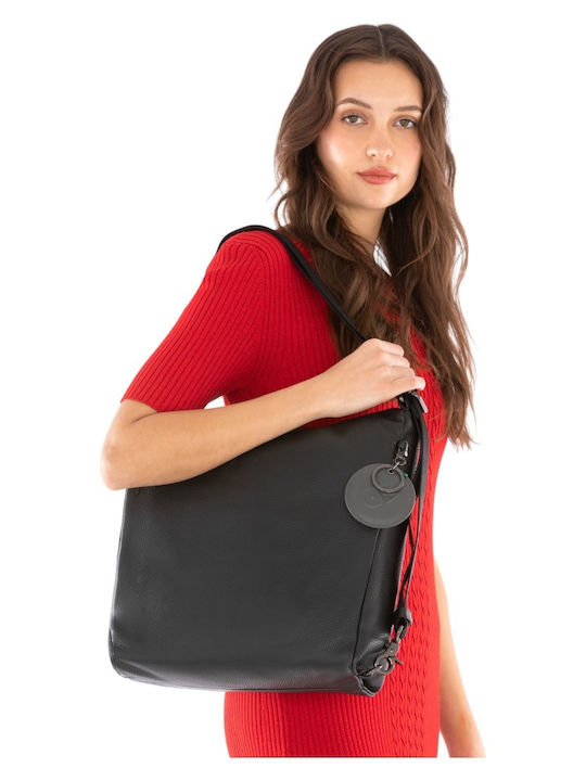 Mandarina Duck Leather Women's Bag Backpack Black