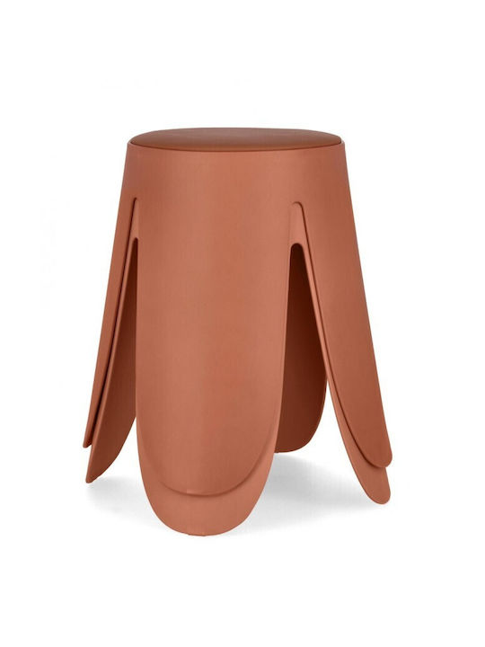 Stool For Living Room made of Polypropylene Imogen Terracotta 37x37x47cm