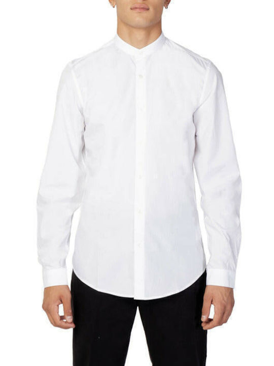 Antony Morato Shirt Cămașă Bărbătească Cu mânecă lungă Bumbac Monocrom Negru