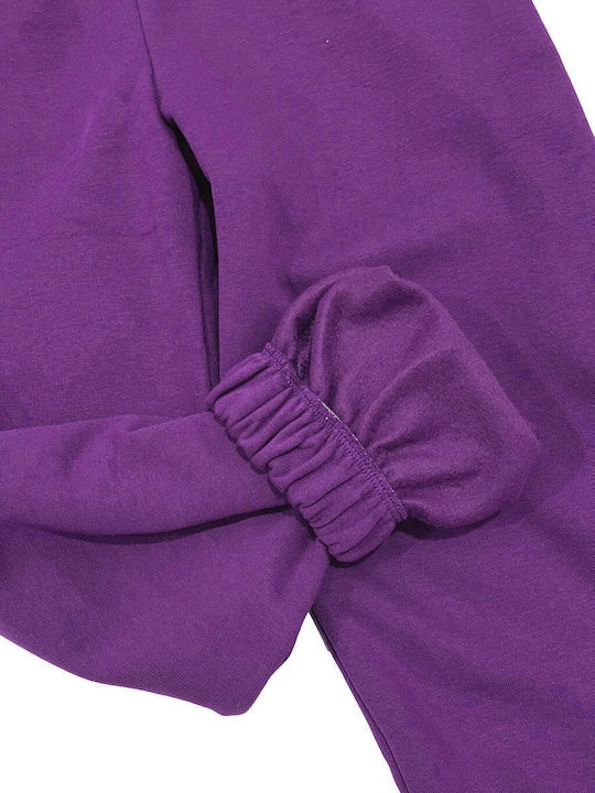 Долнище на анцуг с гума Флийс Purple