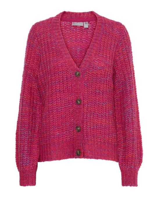 Fransa Women's Cardigan Fuchsia.