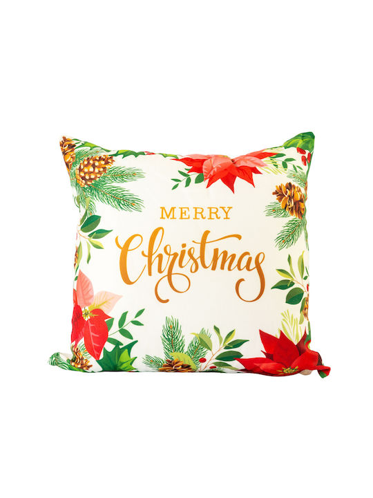 Ilis Home Weihnachtsdekorativer Kissenbezug Weiß 45x45Stück