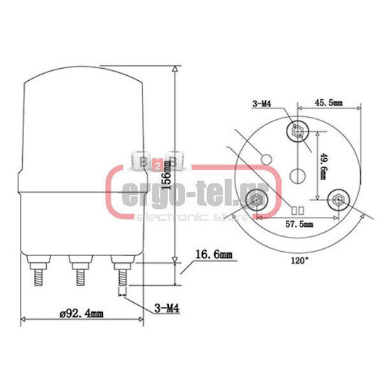 Nanzhou Alarm System Beacon with Green LED 24V