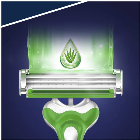 Gillette Sensor 3 Sensitive Disposable Razors Single Use with 3 Blades & Lubricious Strip for Sensitive Skin 6pcs