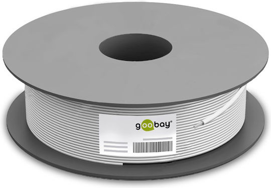 Goobay U/UTP Cat.6 (Gigabit) Καλώδιο Δικτύου Ethernet χωρίς ακροδέκτες 100m Γκρι