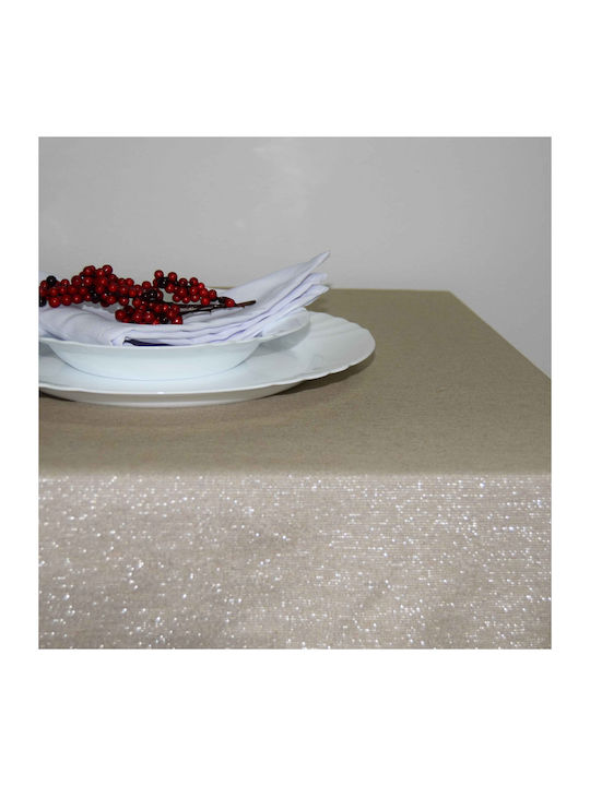 Decocraft Tablecloth Sparkle Beige 160x260cm