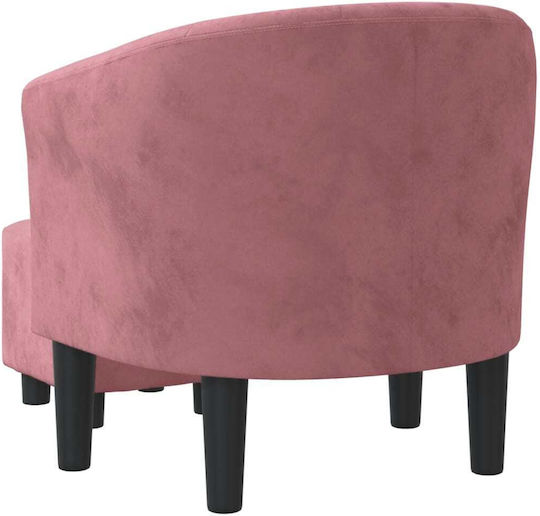 cu Puf Catifelat Roz 70x56x68cm