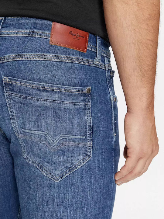 Men's Jeans Pants Elastic with Regular Tapered Fit Blue