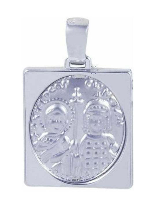 Savvidis Pendant Kids Talisman with Chain from White Gold 14K 021ME86776