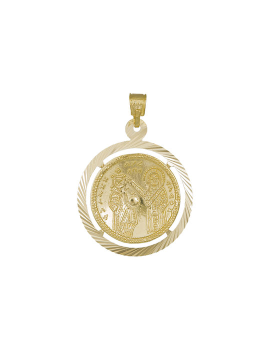 Anhänger Kinder Amulett Beidseitig Konstantinato aus Gold 14K PK52