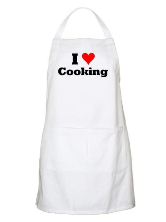 Kitchen apron I Love Cooking - Black