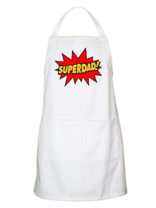 Kitchen apron Superdad - White