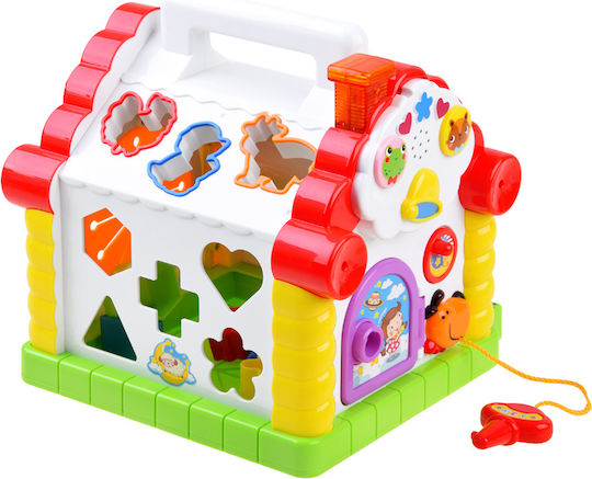 Hola Toys Shape Sorting Toy Interactive Educational House with Sounds for 18++ Months