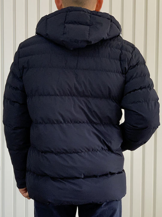 Huxley & Grace Herren Winter Jacke Puffer Μπλε