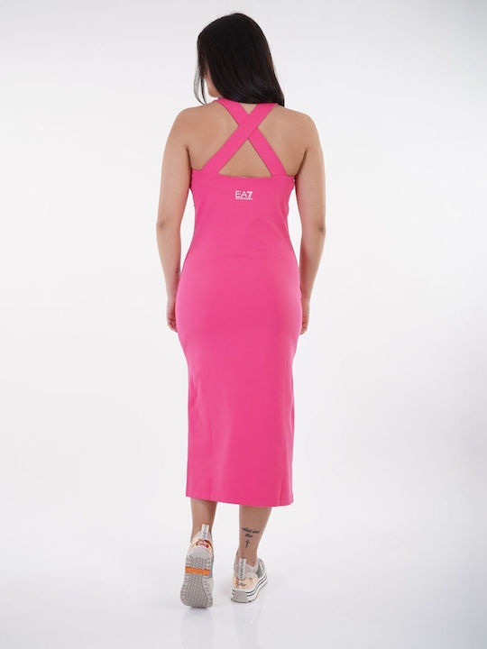 Rochie De Vară Pentru Femei Midi Cu Deschizătură Roz