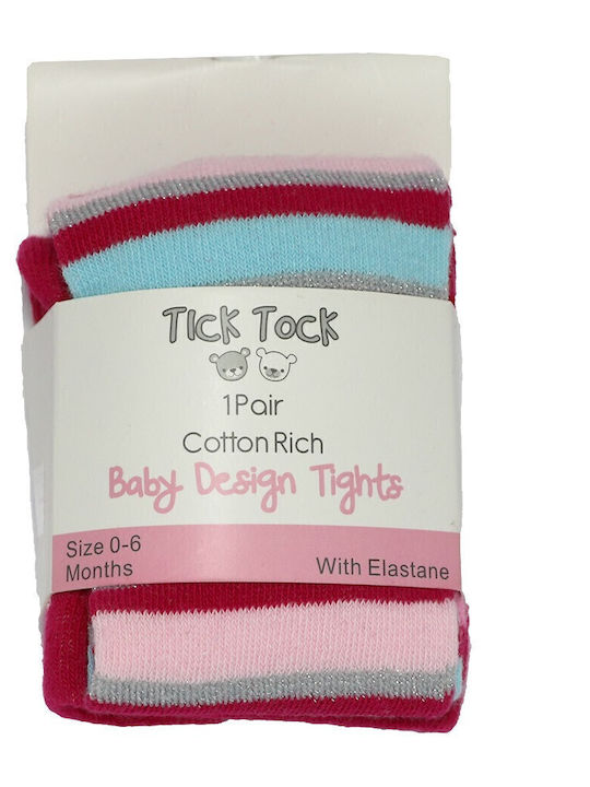 Kinderstrumpfhose Gestreift fuchsia