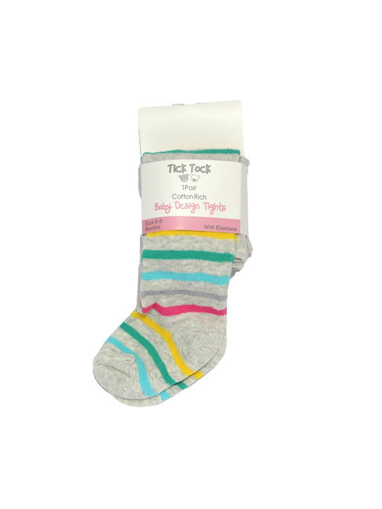 Kids Tights Striped Grey