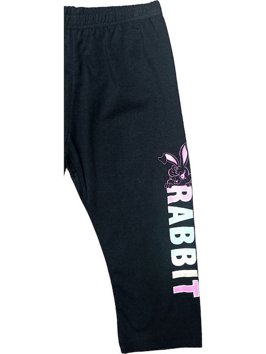 Kinder Leggings Lang Black Mono Star