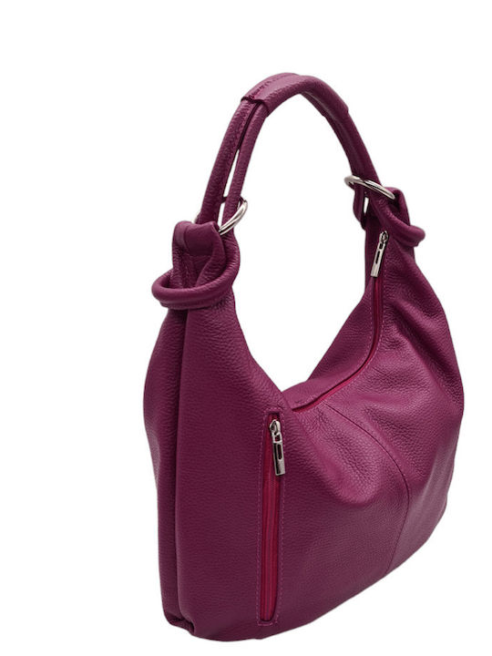 Borsa Nuova Leder Damen Tasche Schulter Fuchsie