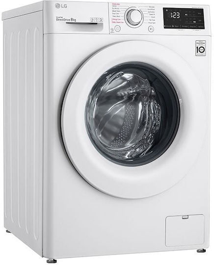 LG Пералня Инверторен пряко 8кг с Парна Технология 1400 Оборота AI DD F4WV308S3U