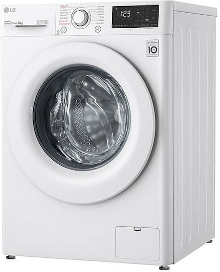 LG Пералня Инверторен пряко 8кг с Парна Технология 1400 Оборота AI DD F4WV308S3U