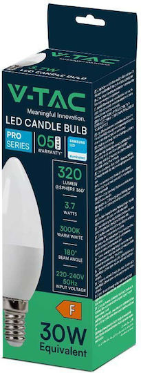 V-TAC Vt-268 LED Bulb 6.5W 102mm for Socket E14 Natural White 600lm