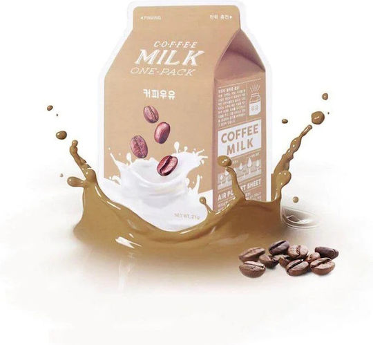 A'Pieu Coffee Milk One Pack Facemask Face Αnti-aging / Moisturizing Mask 21gr