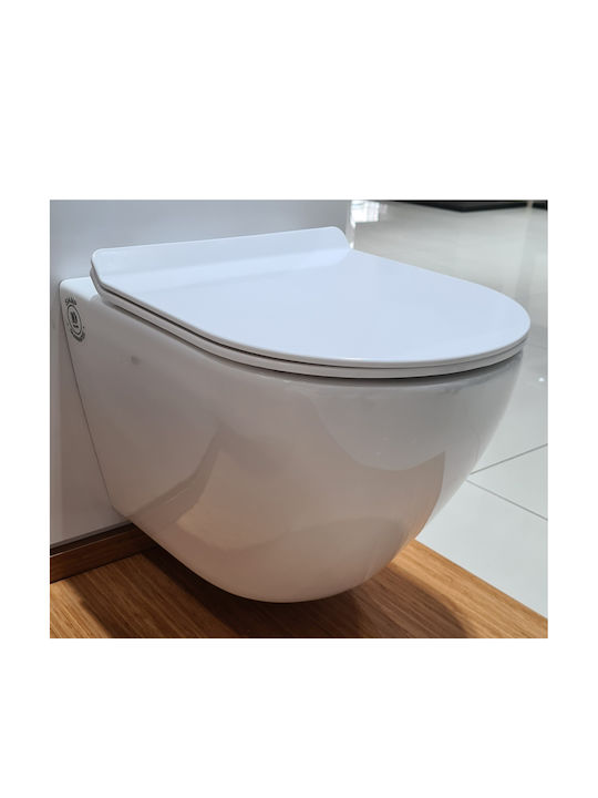 Siamp Fit 325 Λεκάνη Κρεμαστή με Καζανάκι με Slim Κάλυμμα Duroplast Soft Close Λευκή Siamp Fit 325 Λεκάνη Κρεμαστή με Καζανάκι με Slim Κάλυμμα Duroplast Soft Close Λευκή