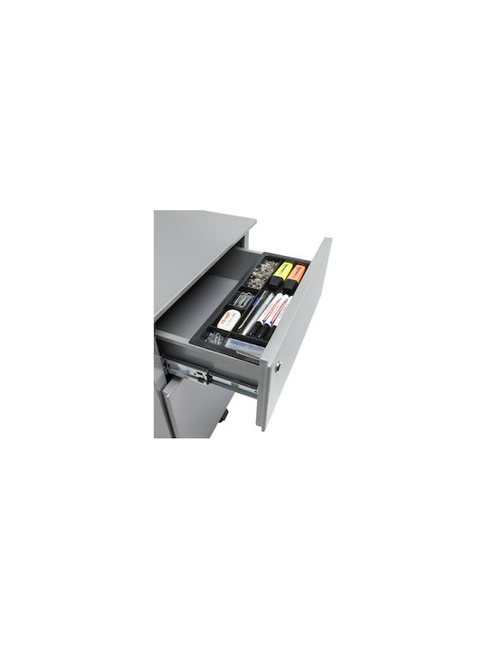 Schublade Büro mit Rollen & Schloss Black Velvet-Black Metal 42x58x53.5cm