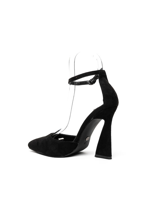 Pumps mit Riemchen Schwarz