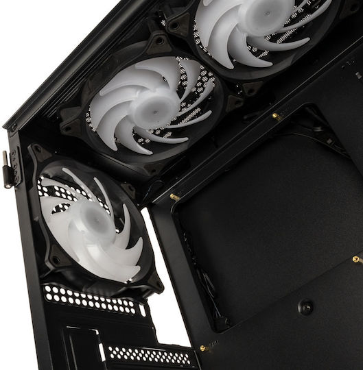 Kolink Observatory MX Mesh ARGB Gaming Midi Tower Computer Case with Side Window Black / White