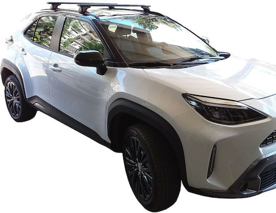 Nordrive Таванни Стелки за Автомобил Алуминий за Тойота Ярис 2021+ Комплект с Крака Сребрист МП.TYARIS.32