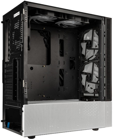 Kolink Observatory MX Glass ARGB Gaming Midi Tower Computer Case with Side Window Black / White