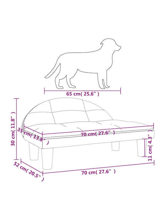 vidaXL Sofa Hundebett Schwarz 70x52cm.