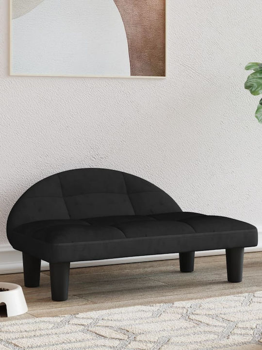 vidaXL Sofa Hundebett Schwarz 70x52cm.