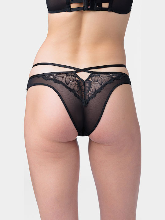 Damen Brasilien mit Spitze Black