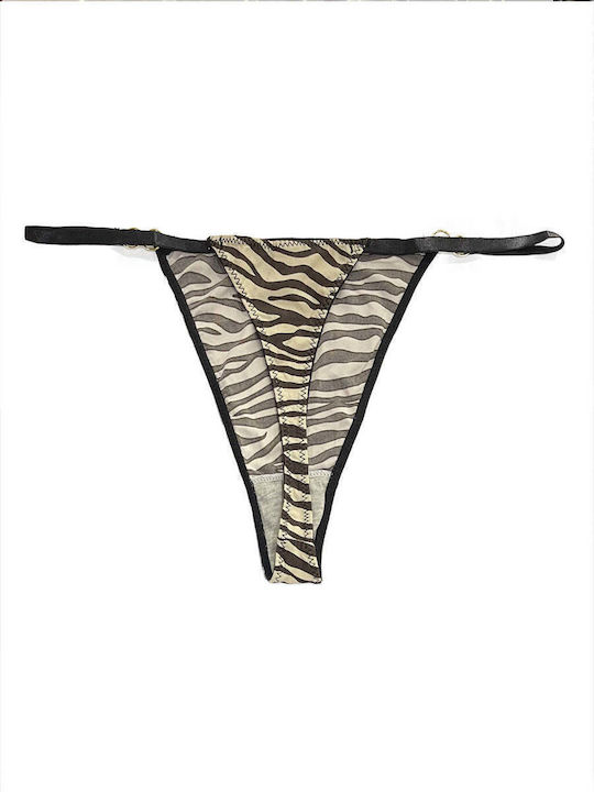 Damen Zeichenfolge Brown/beige