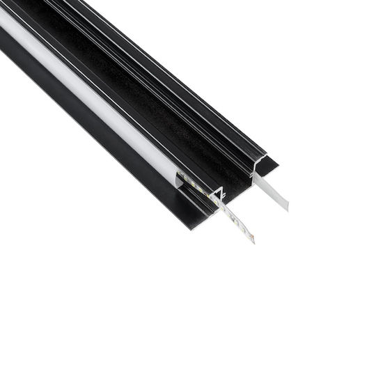GloboStar Hanging Aluminum Profile for LED Strip with Opal Cover 300cm