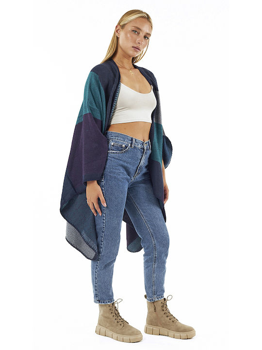 Verde Petrol. Damen Poncho