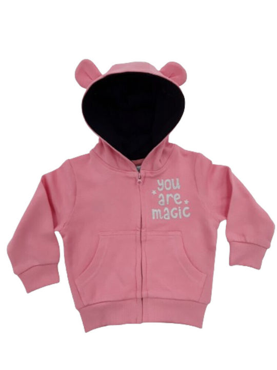 Venere Kinder-Sweatjacke mit Kapuze Rosa