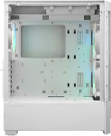 Cougar Airface RGB Gaming Midi Tower Computer Case with Side Window White