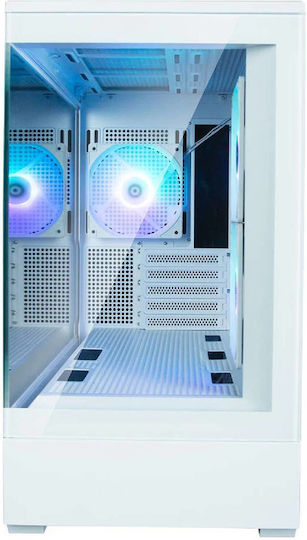 Zalman P30 Gaming Mini Tower Κουτί Υπολογιστή με Πλαϊνό Παράθυρο Λευκό